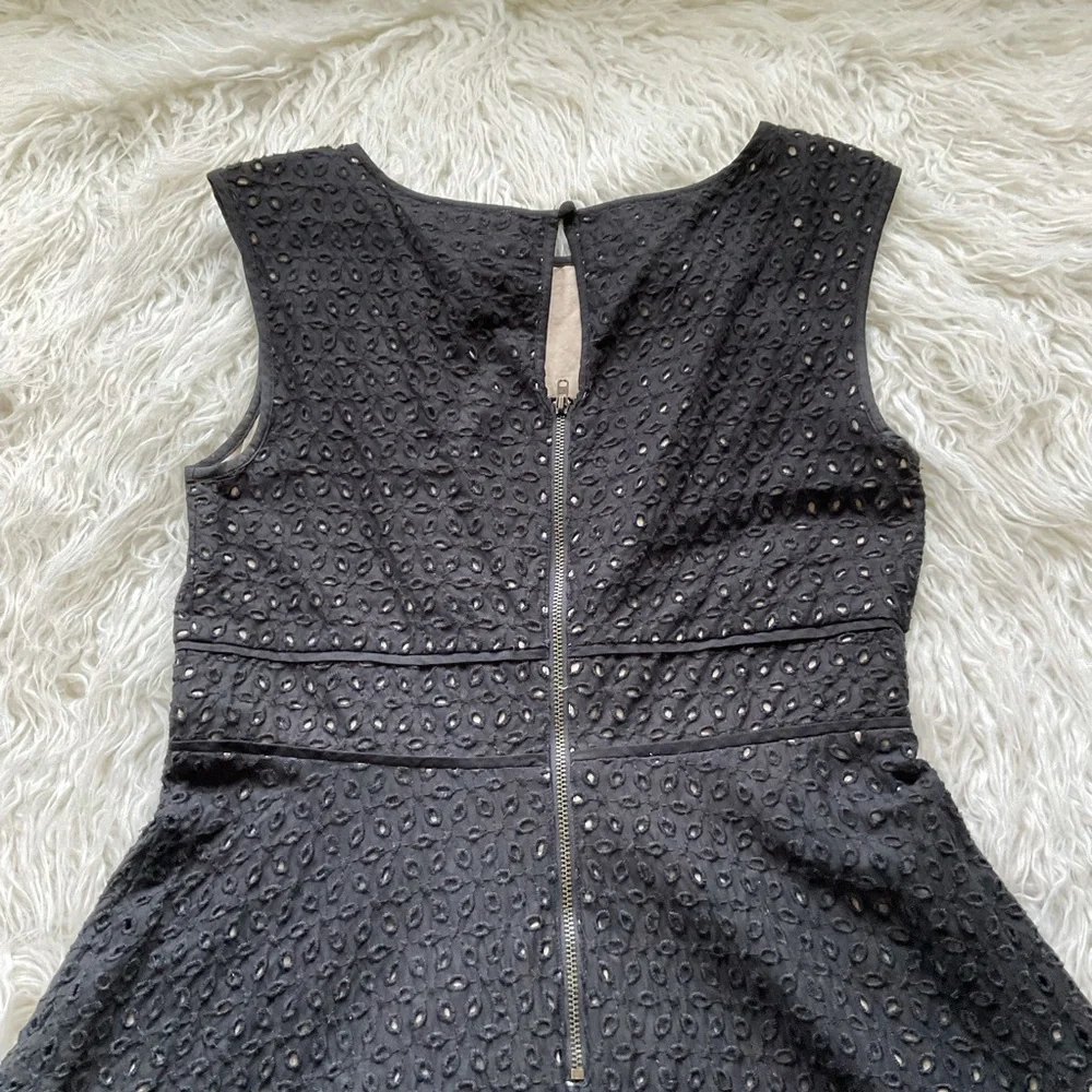 loft black‎ eyelet fit & flare dress - Picture 7 of 8